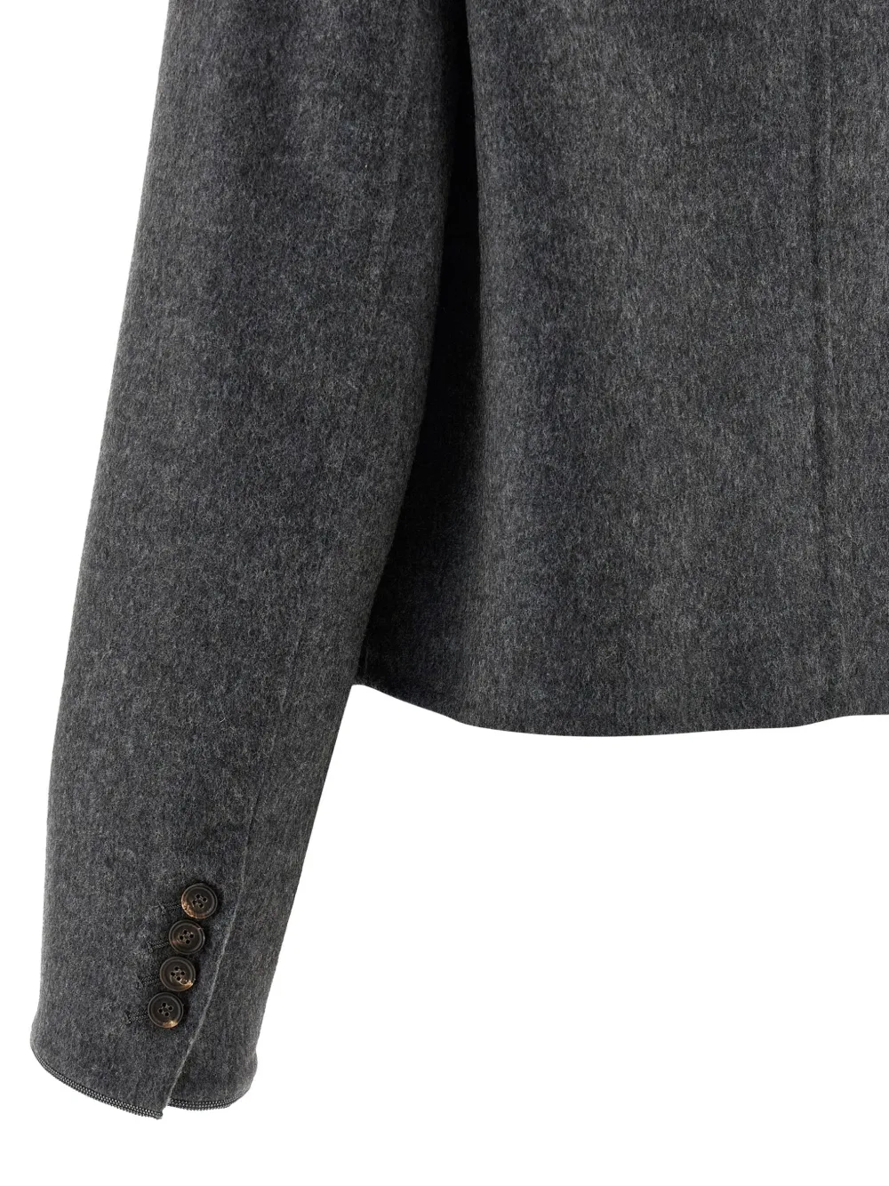 Brunello Cucinelli 'crop' Blazer In Gray