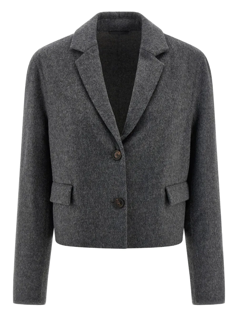 Brunello Cucinelli single-breasted wool  blazer | Grey | Image 1