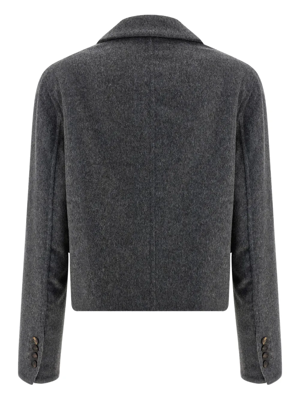 Brunello Cucinelli single-breasted wool blazer - Grijs