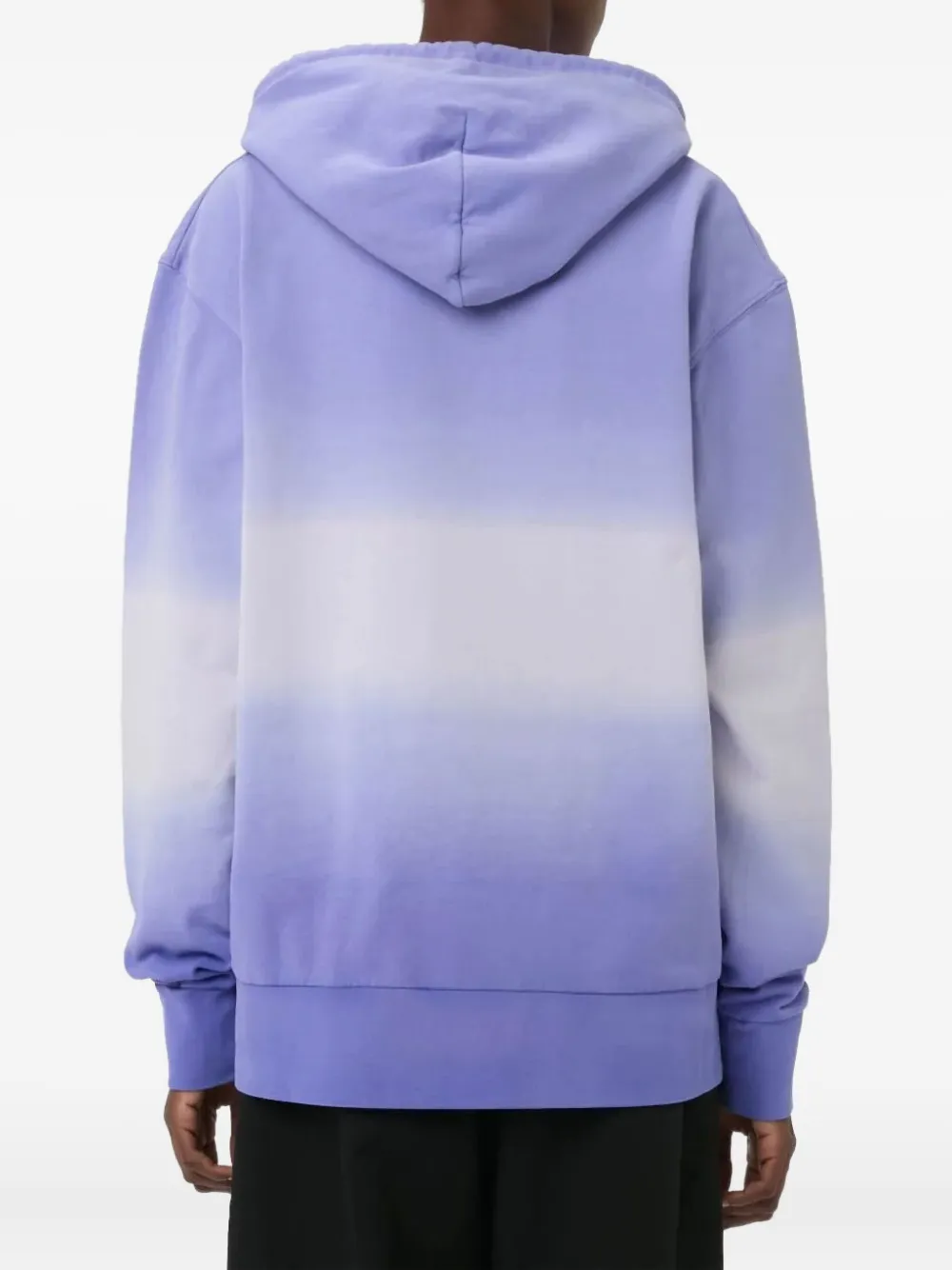 Jw Anderson Logo-embroidered Gradient Hoodie In Blue