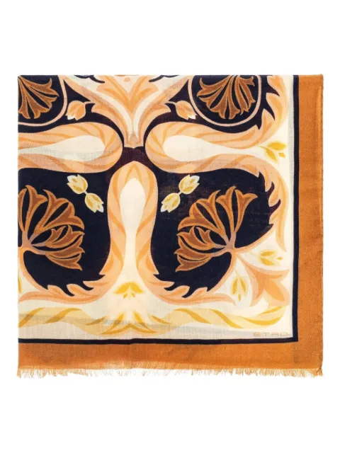 ETRO printed fringe scarf