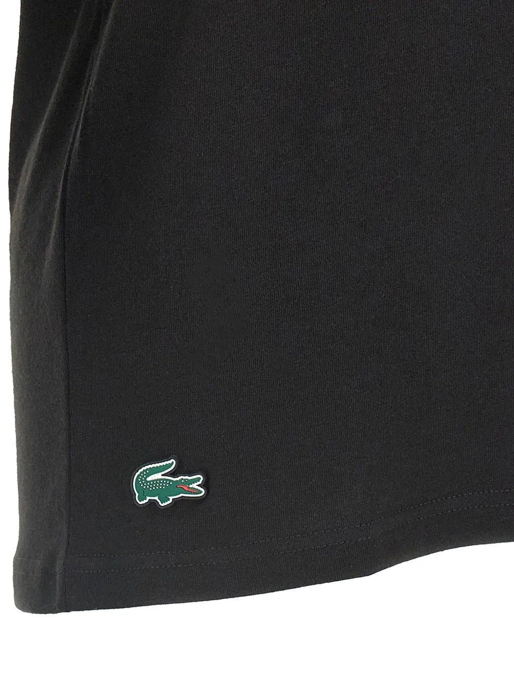 Lacoste Katoenen T-shirt met logoprint Zwart