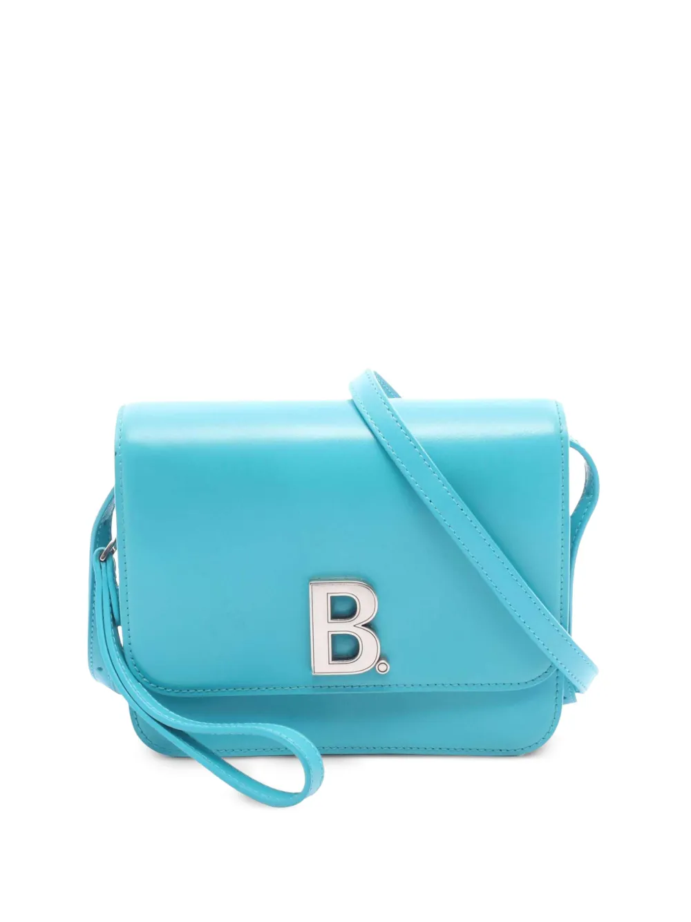 Balenciaga Pre-Owned 2010-2025 Calfskin Small B Shiny Box crossbody bag - Blu