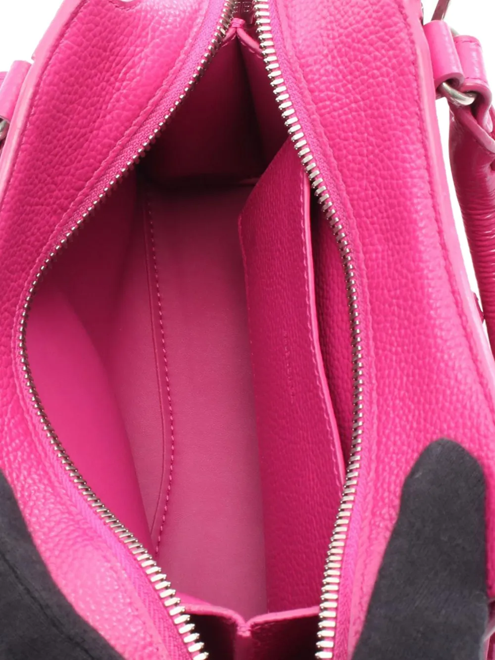 Pre-owned Balenciaga 2010-2025 Nano Grained Calfskin Neo Classic City Satchel In Pink