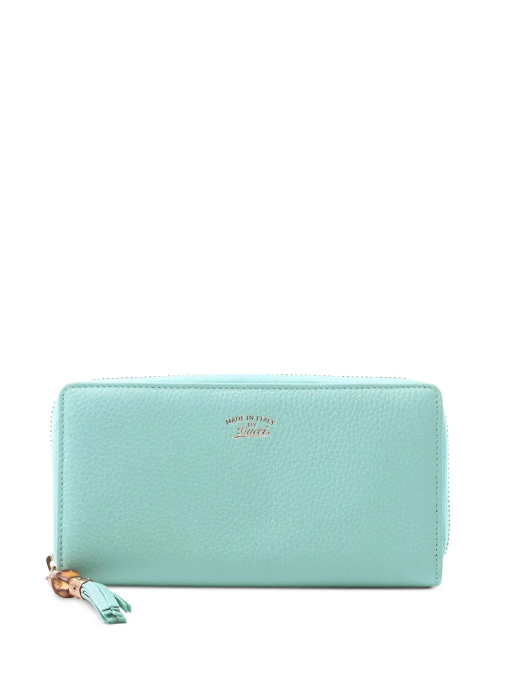 Gucci Pre-Owned 2000-2015 レザー バンブー ジップウォレット 長財布 - ブルー Gucci Pre-Owned 2000-2015 レザー バンブー ジップウォレット 長財布 - ブルー