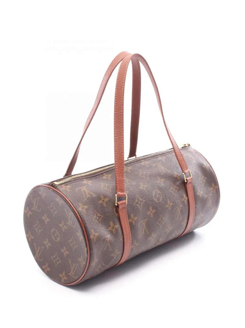 Pre-owned Louis Vuitton 2000 Monogram Papillon 30 Handbag In Brown