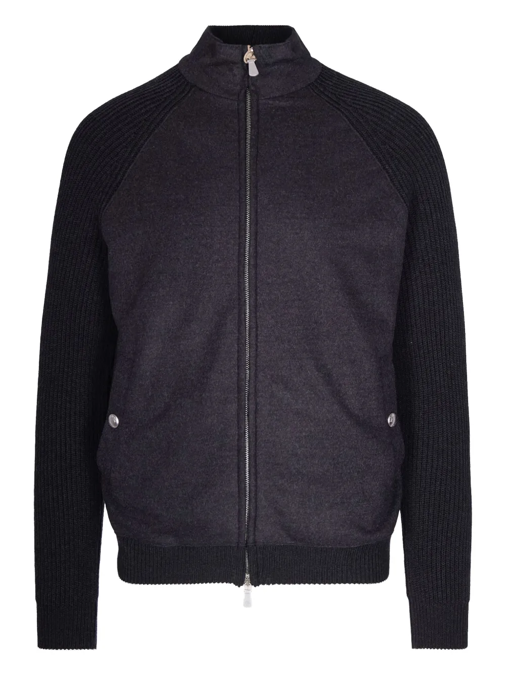 Eleventy ribbed panelled jacket | Grey | Image 1