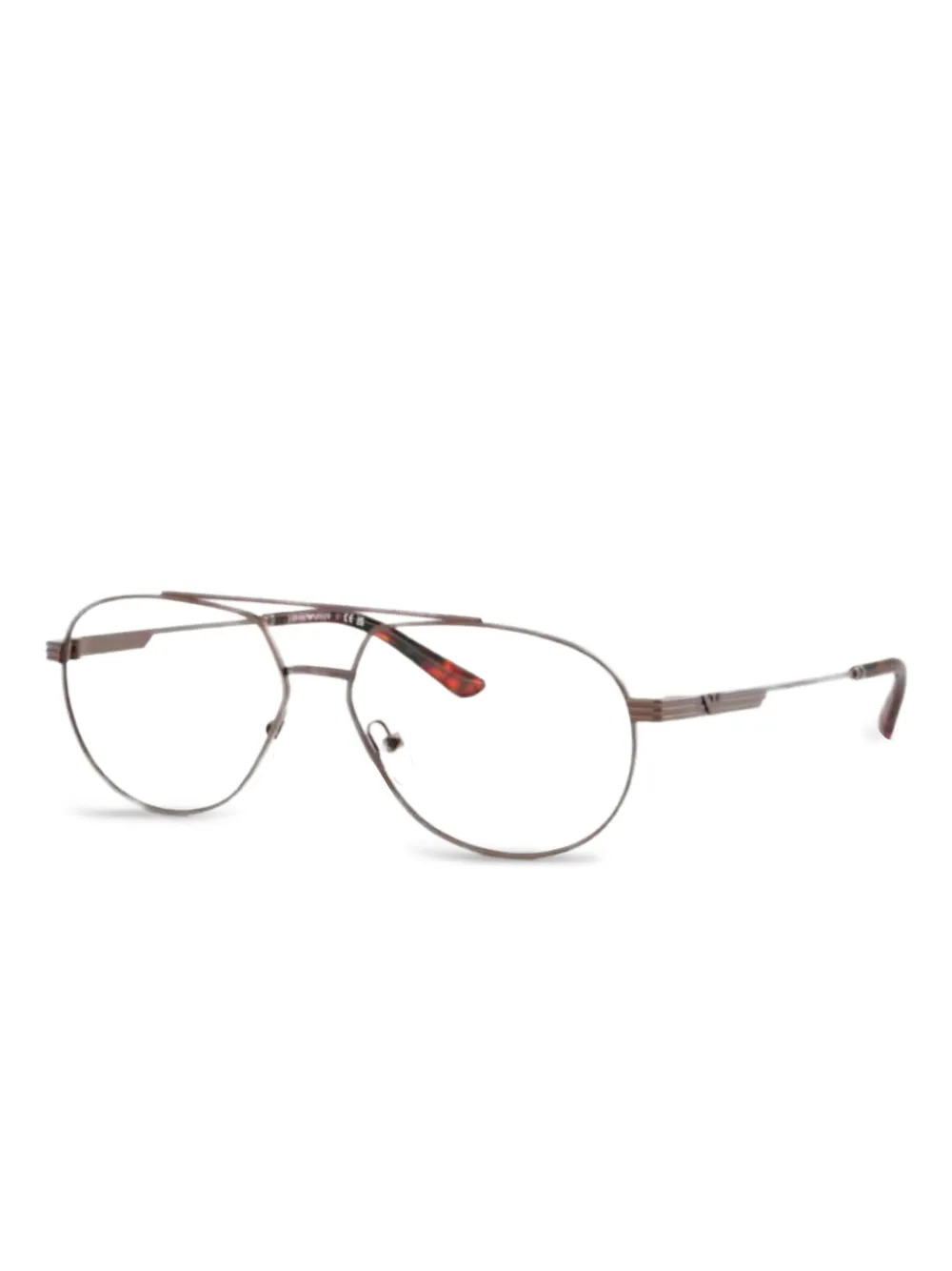 Emporio Armani round-frame glasses | Brown | Image 1