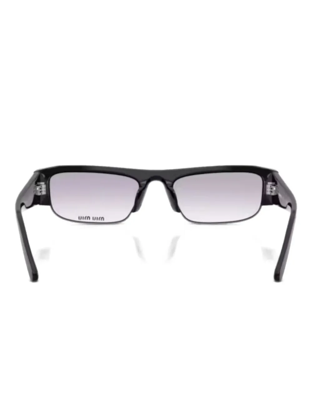 Miu Miu B07s Rectangle-frame Sunglasses In Black