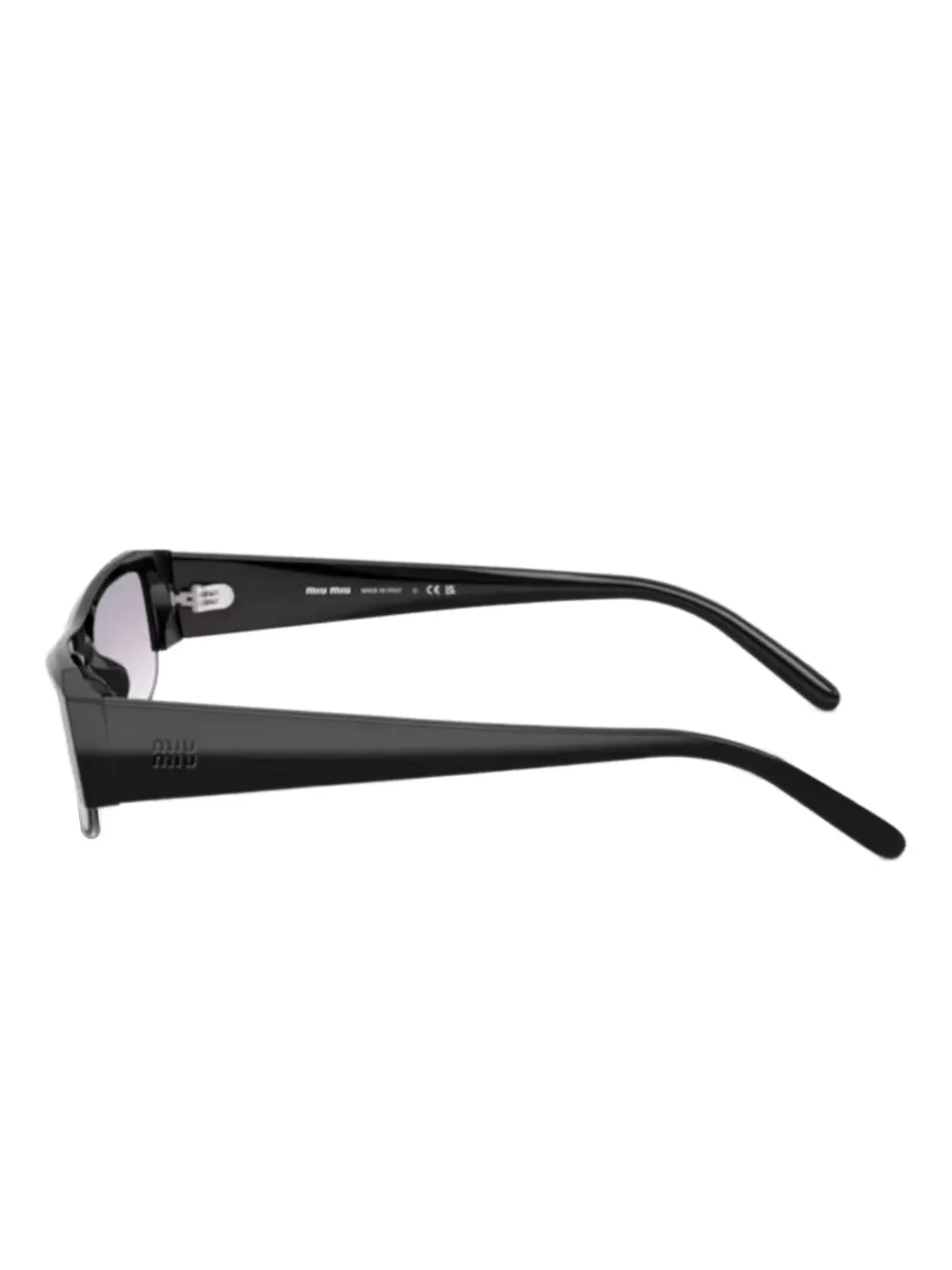 Miu Eyewear B07S zonnebril met rechthoekig montuur Zwart