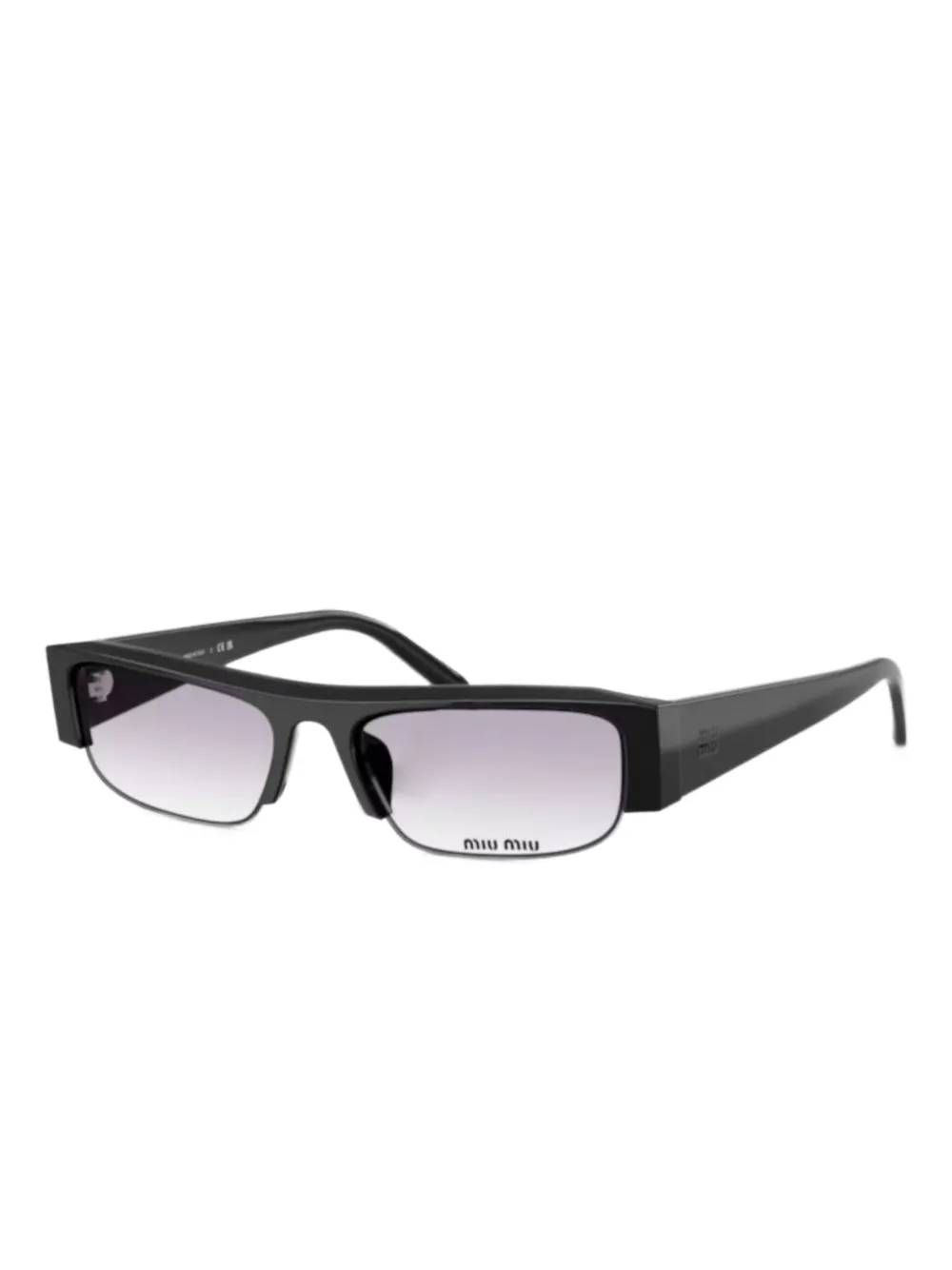 Miu Miu Eyewear B07S zonnebril met rechthoekig montuur - Zwart