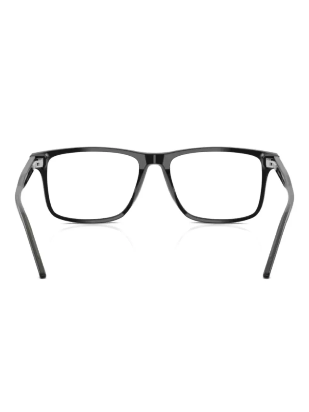 Emporio Armani rectangle-frame logo-detail glasses - Nero