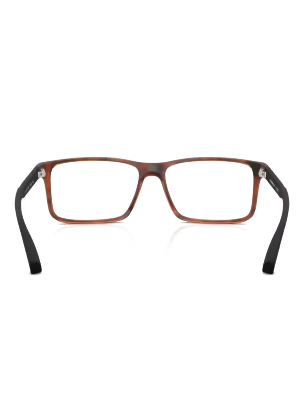 Emporio Armani rectangle-frame glasses - Marrone