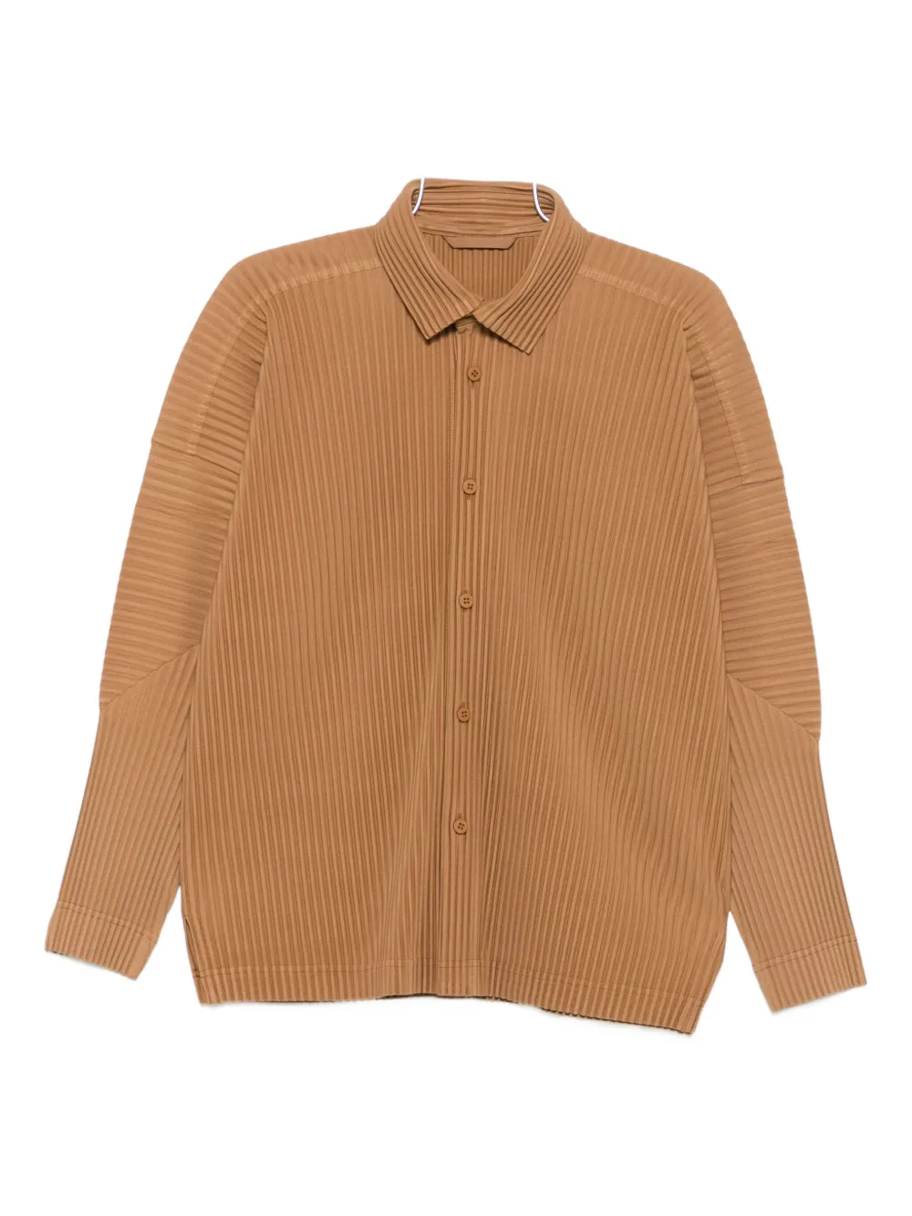 Homme Plissé Issey Miyake plissé buttoned shirt - Marrone