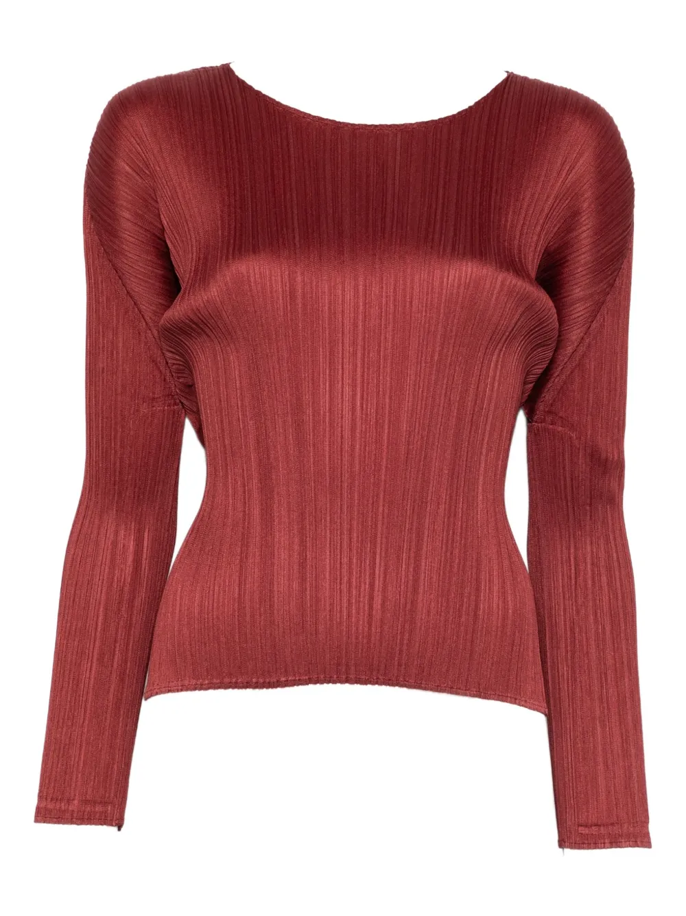 Pleats Please Issey Miyake pleated blouse | Brown | Image 1