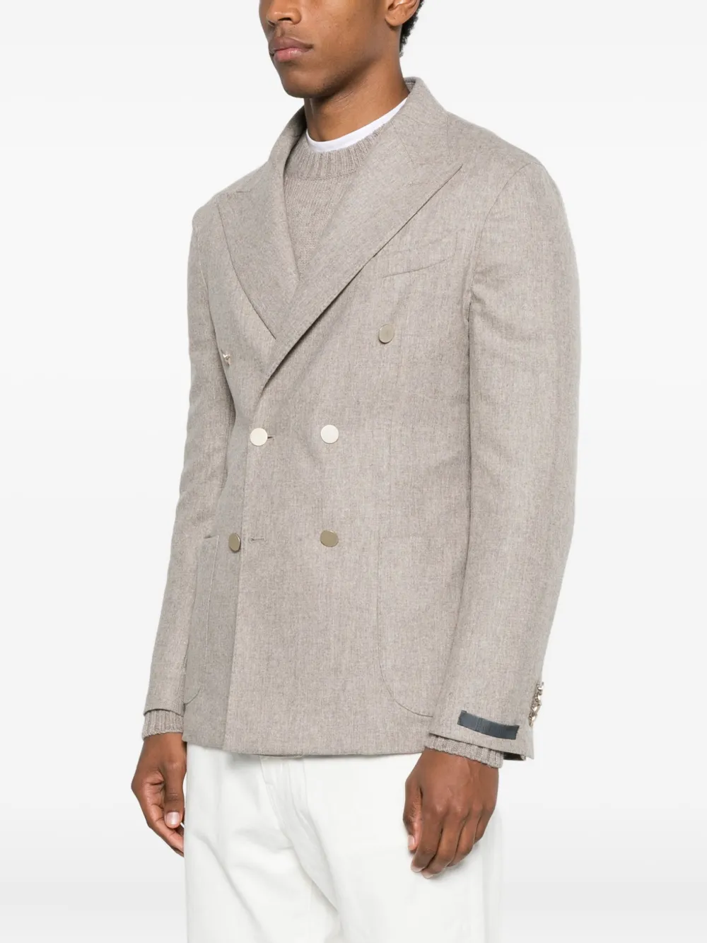 Briglia 1949 Taurasi blazer met dubbele rij knopen Beige