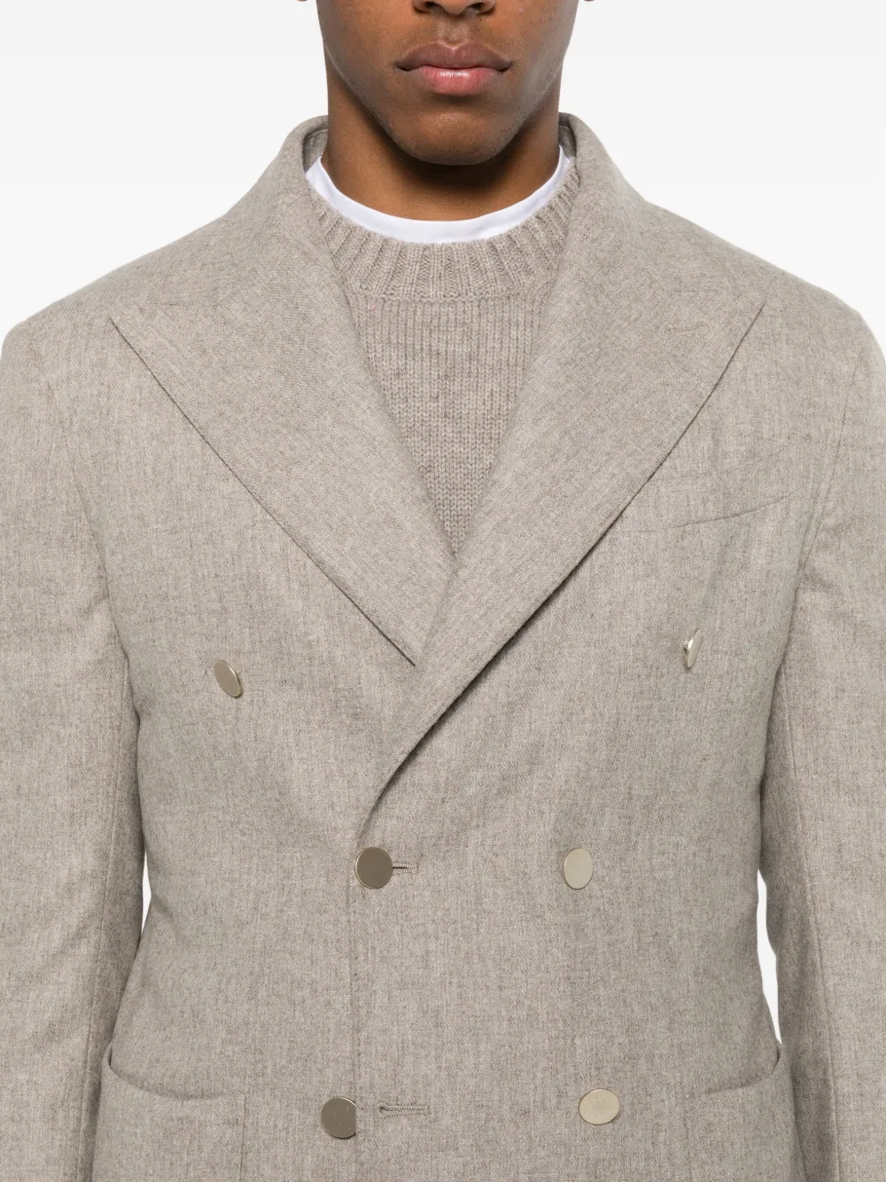 Briglia 1949 Taurasi blazer met dubbele rij knopen Beige