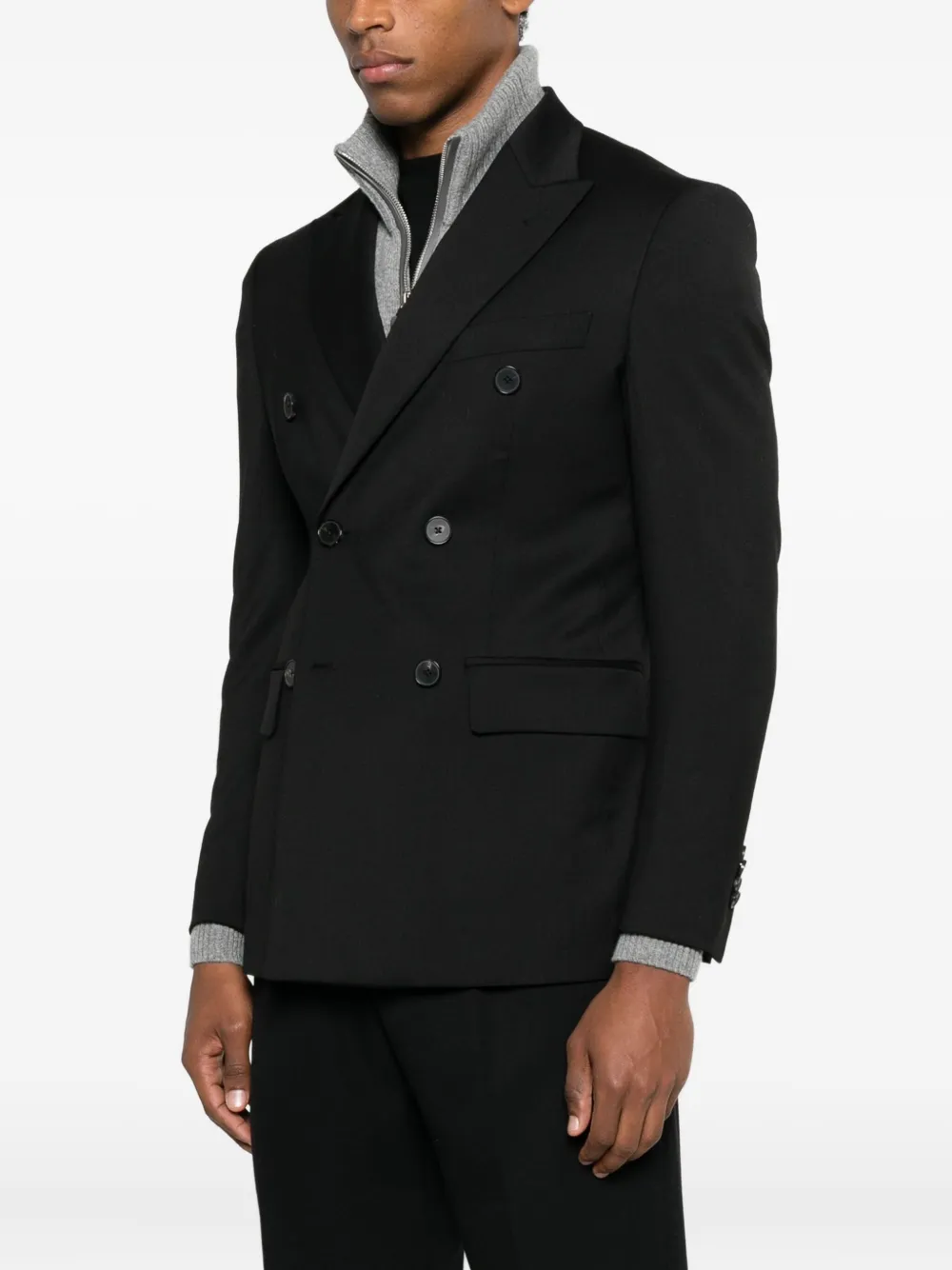  Amaránto Double-breasted Blazer - Black 