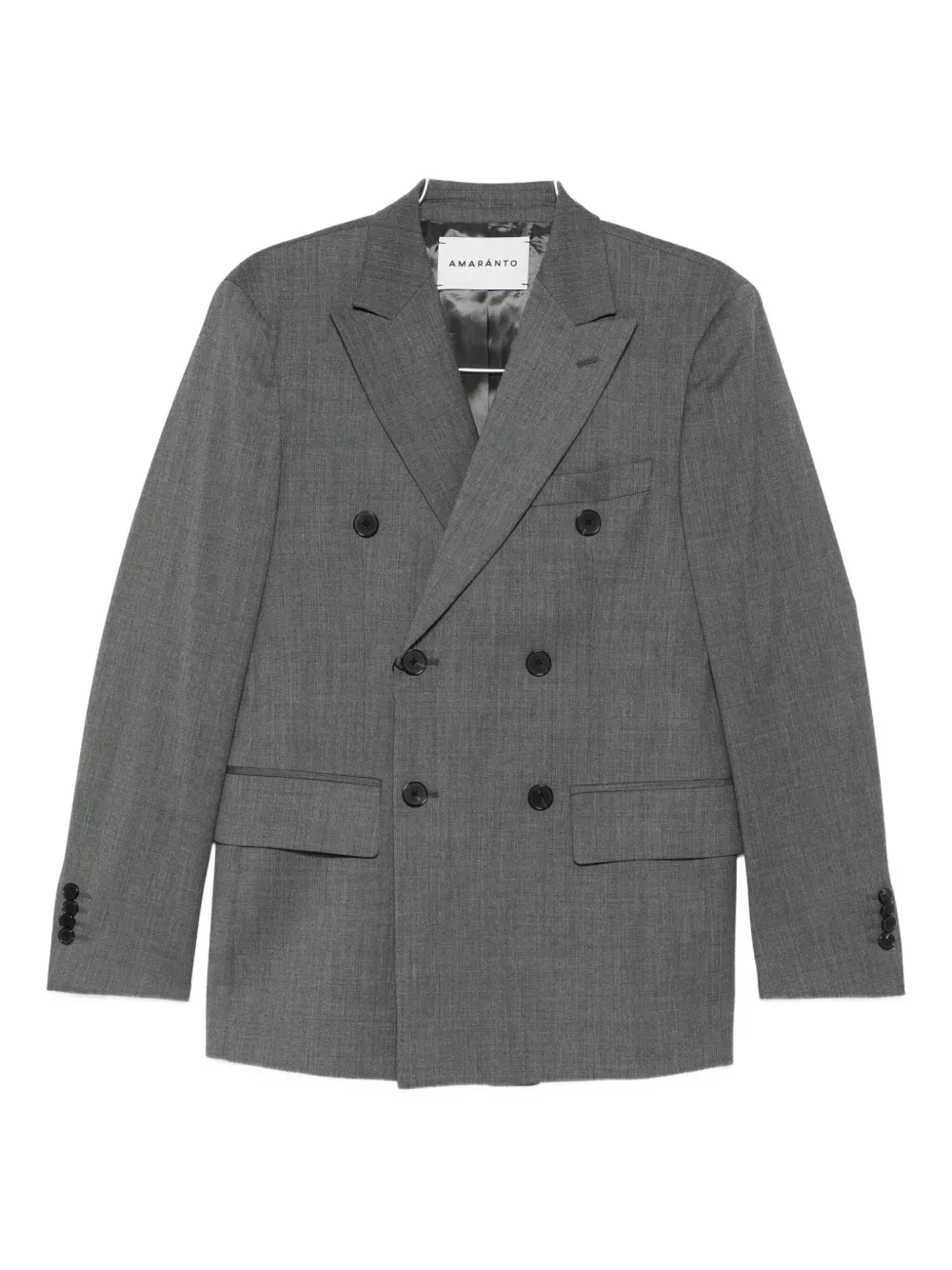 AMARANTO  double-breasted blazer | Grey | Image 1