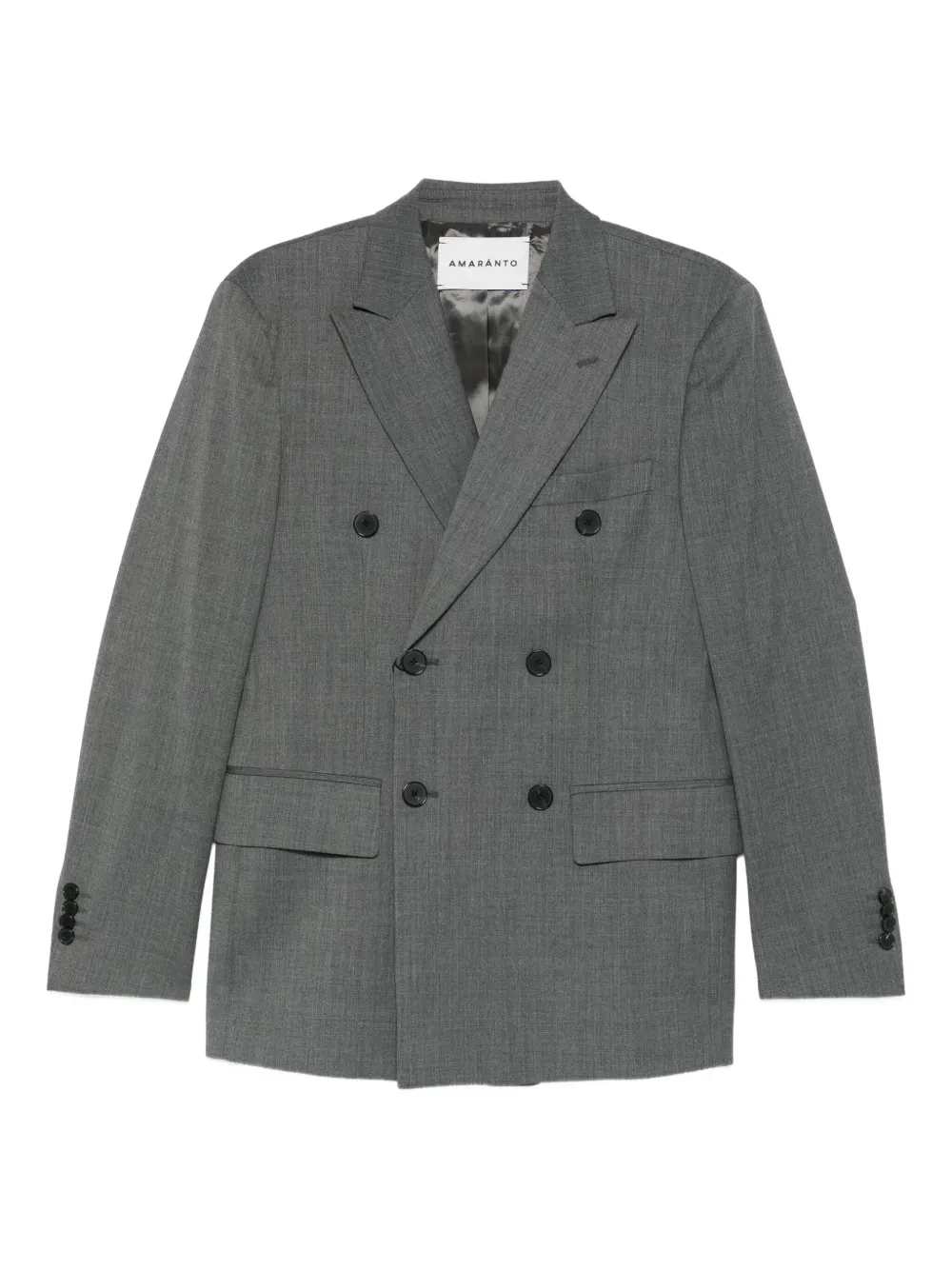 AMARANTO  double-breasted blazer | Grey | Image 1