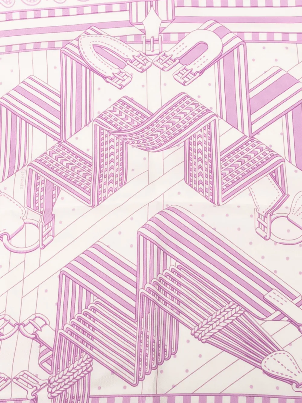 Hermès Pre-Owned foulard Sangles en Zigzag 55 en soie (2001-2025) | Image 2