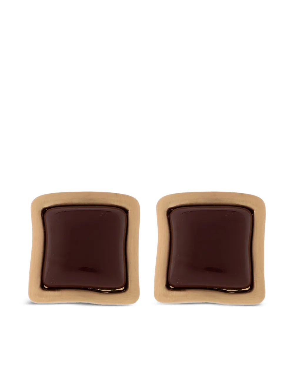 Cult Gaia square stud earrings - Marrone