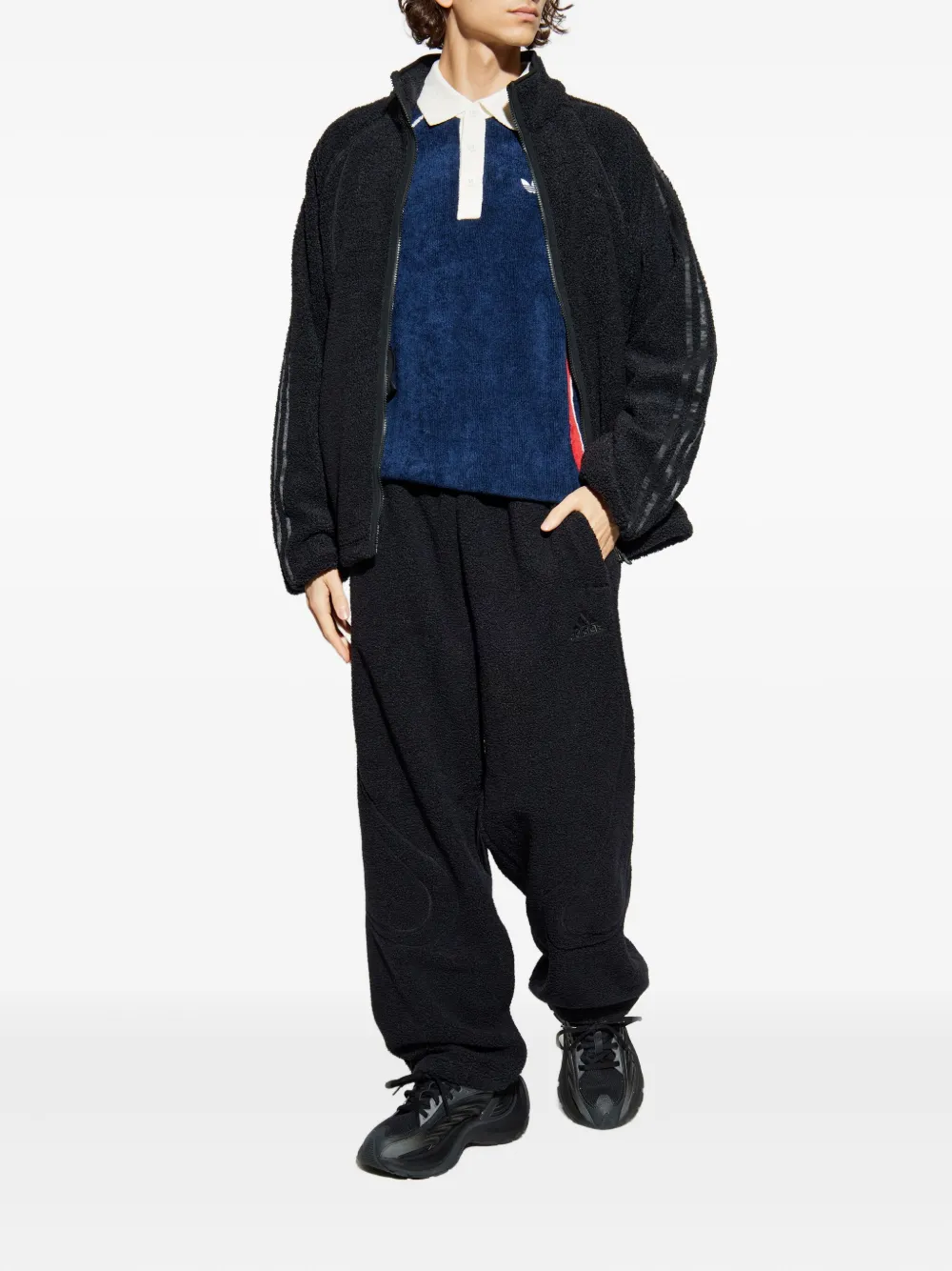 Adidas Retro Remix Teamgeist polo sweater - Blauw