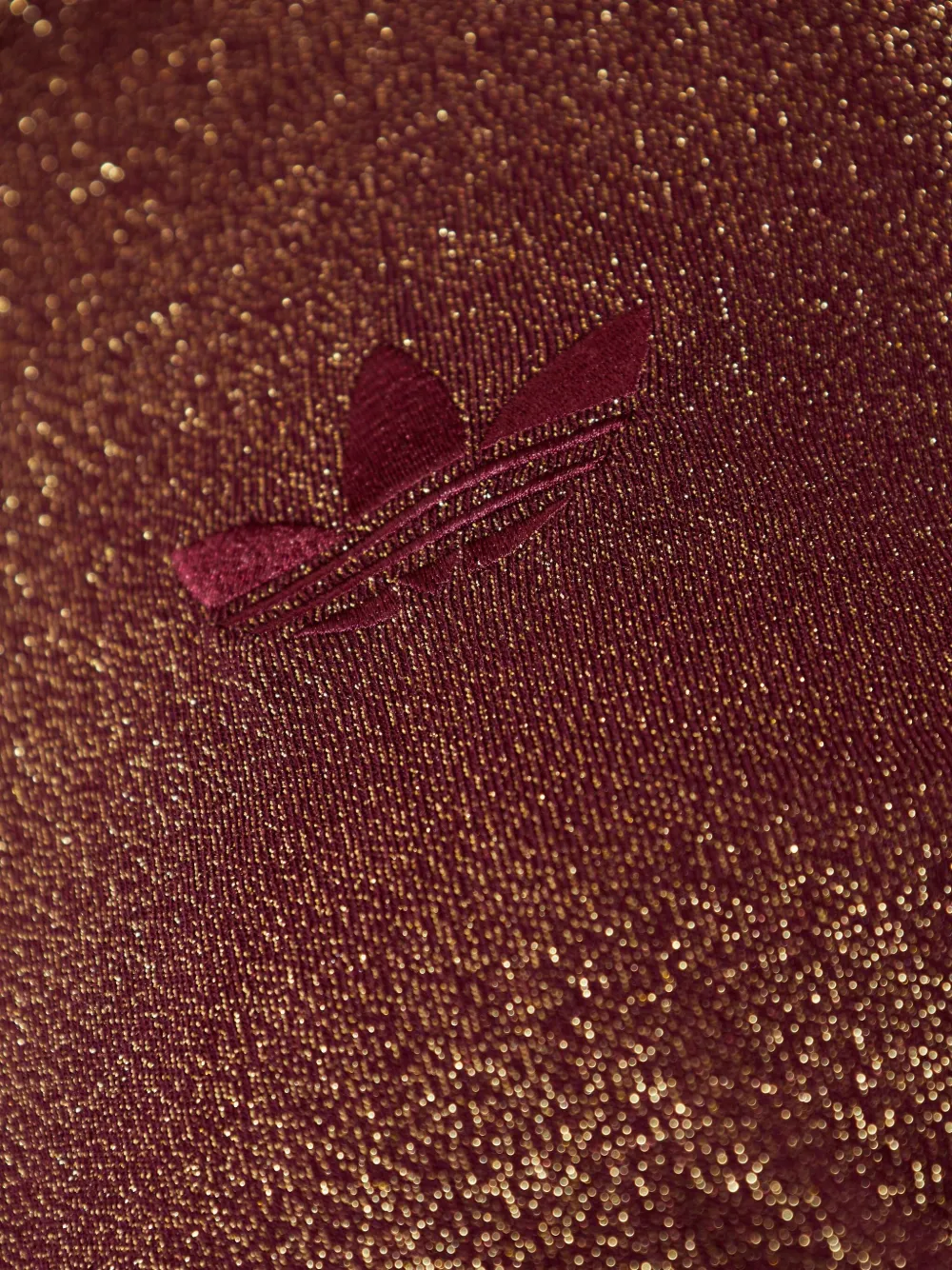 Adidas Originals Firebird Lurex Zip-up Sweatshirt In Burgundy