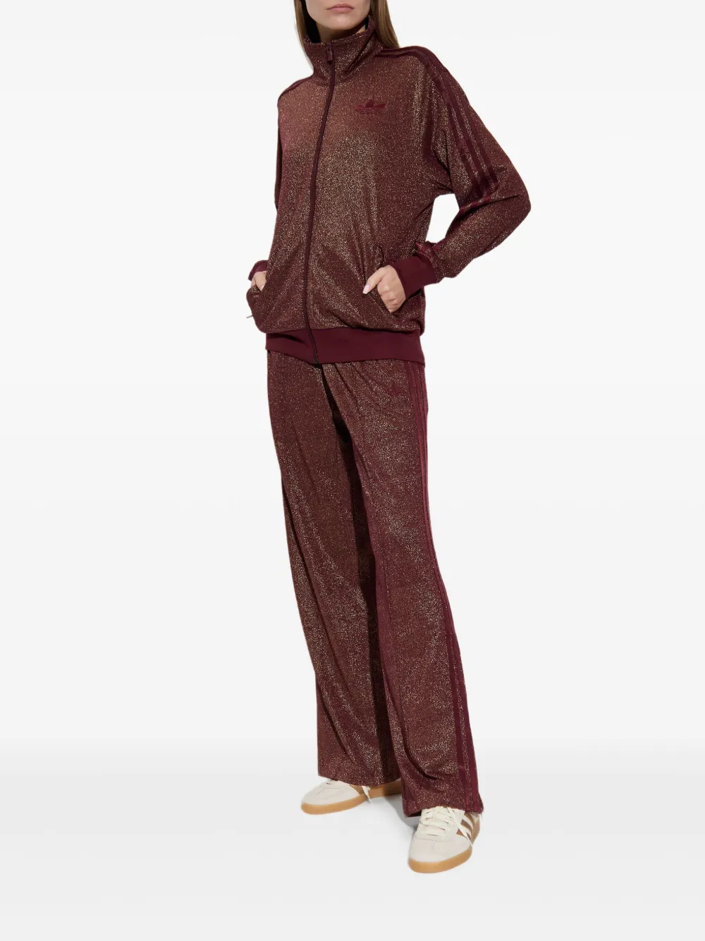 adidas Firebird lurex zip-up sweatshirt | Sweaters | Image 2