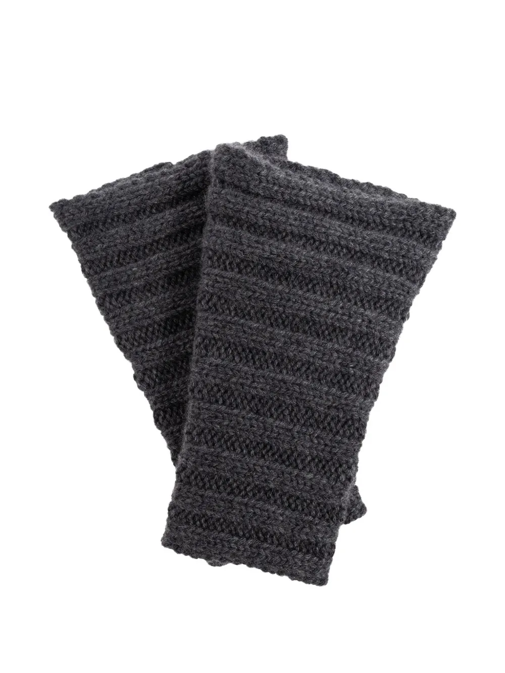 Lisa Yang ribbed gloves - Grijs