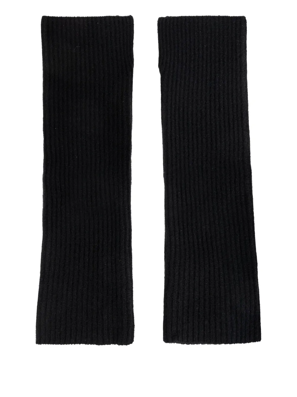 Lisa Yang ribbed gloves - Zwart