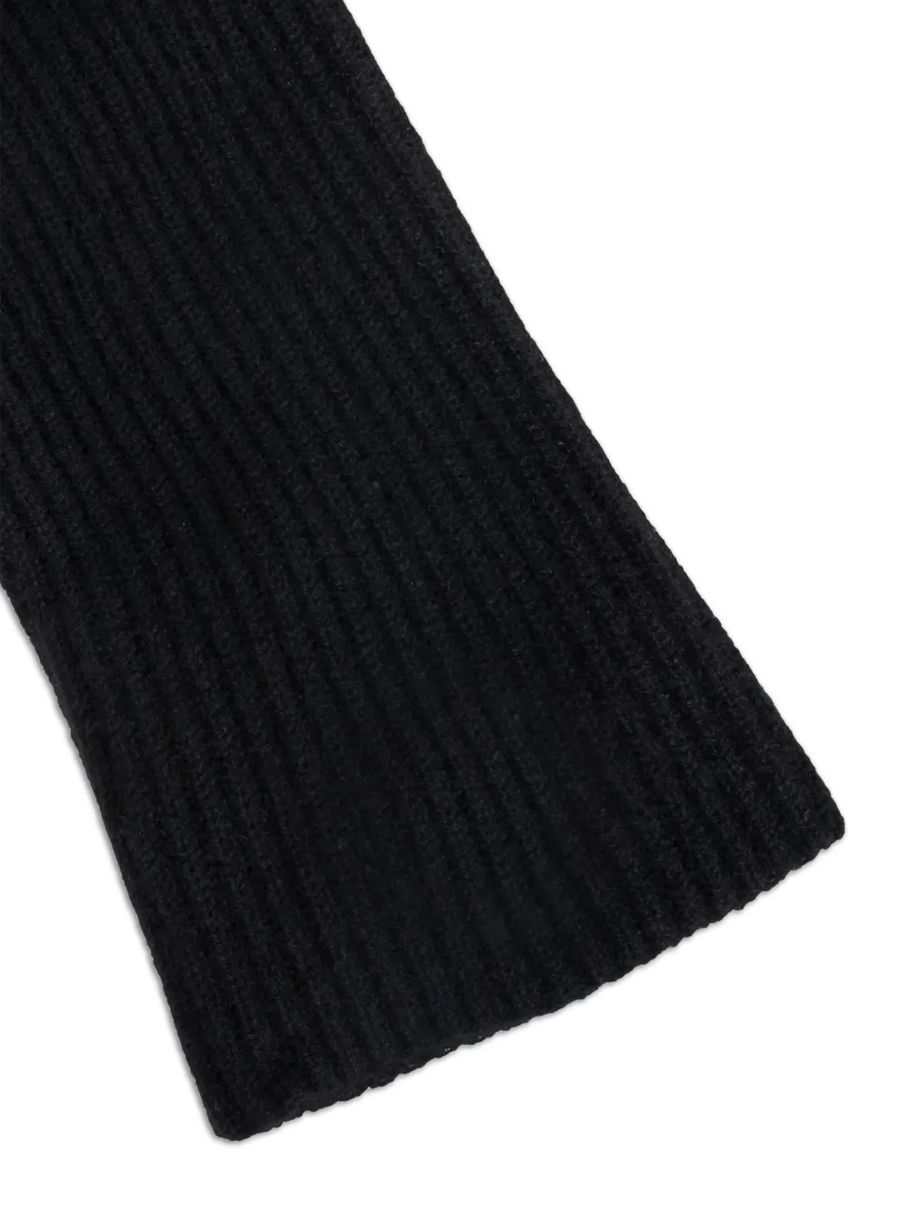 Lisa Yang Geribbelde handschoenen Zwart