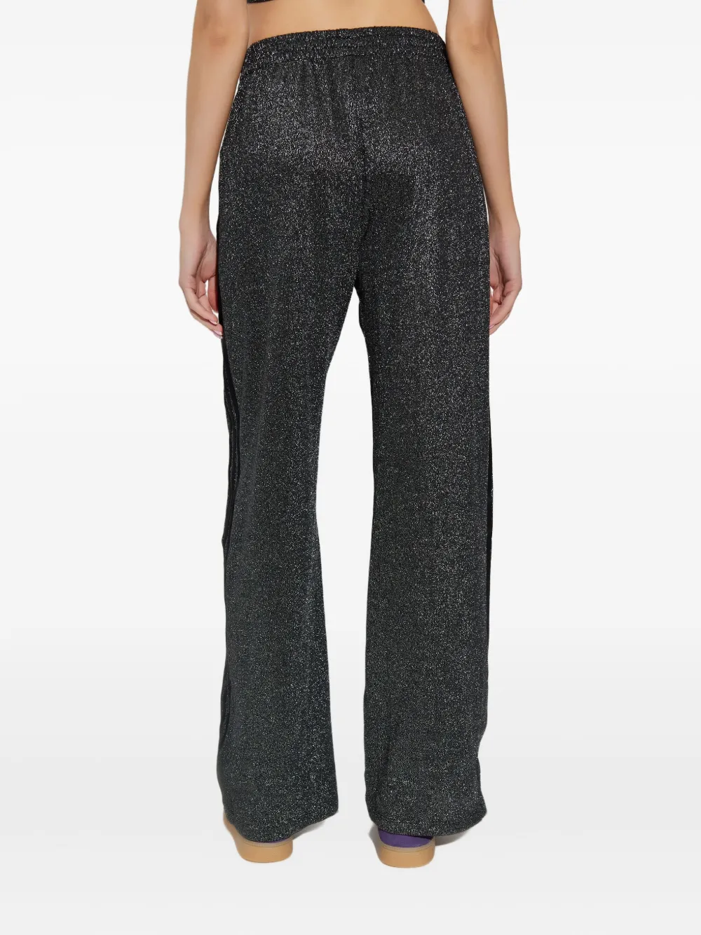 Adidas Originals Lurex® Firebird Track Pants In Black