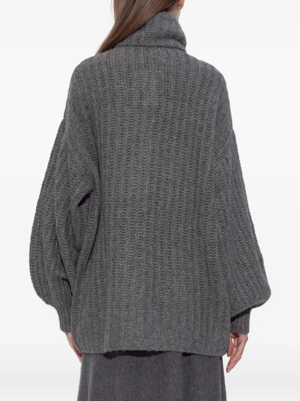 Lisa Yang Vest met ballonmouwen en rits Grijs