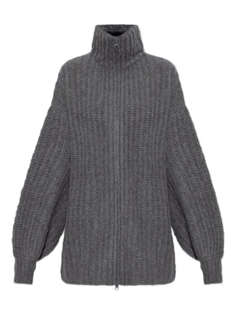 Lisa Yang balloon-sleeve zip cardigan