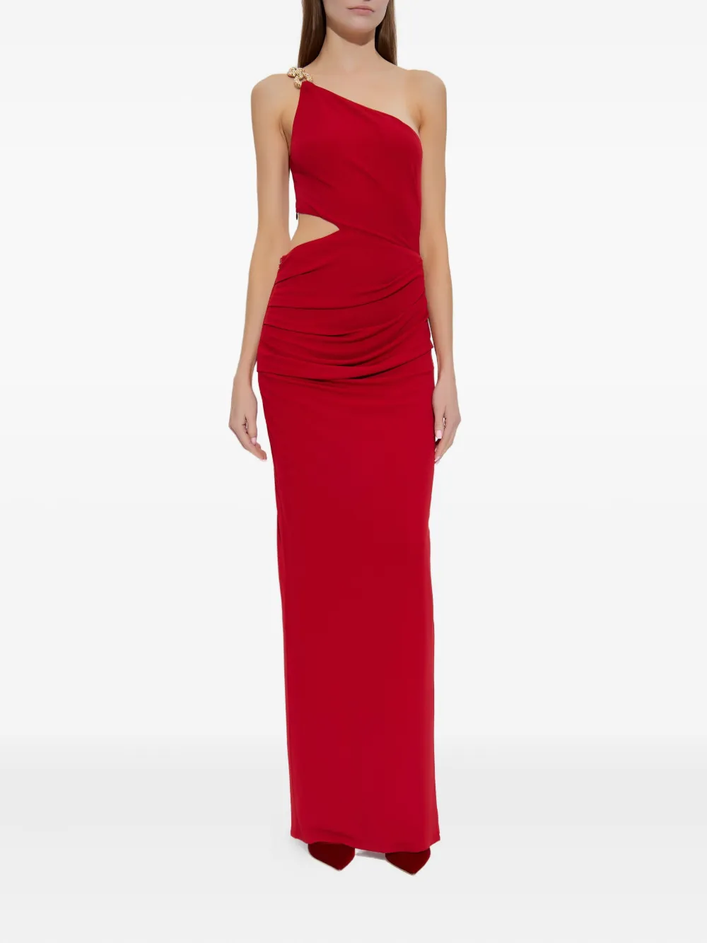 Cult Gaia cut-out one-shoulder maxi dress - Rood
