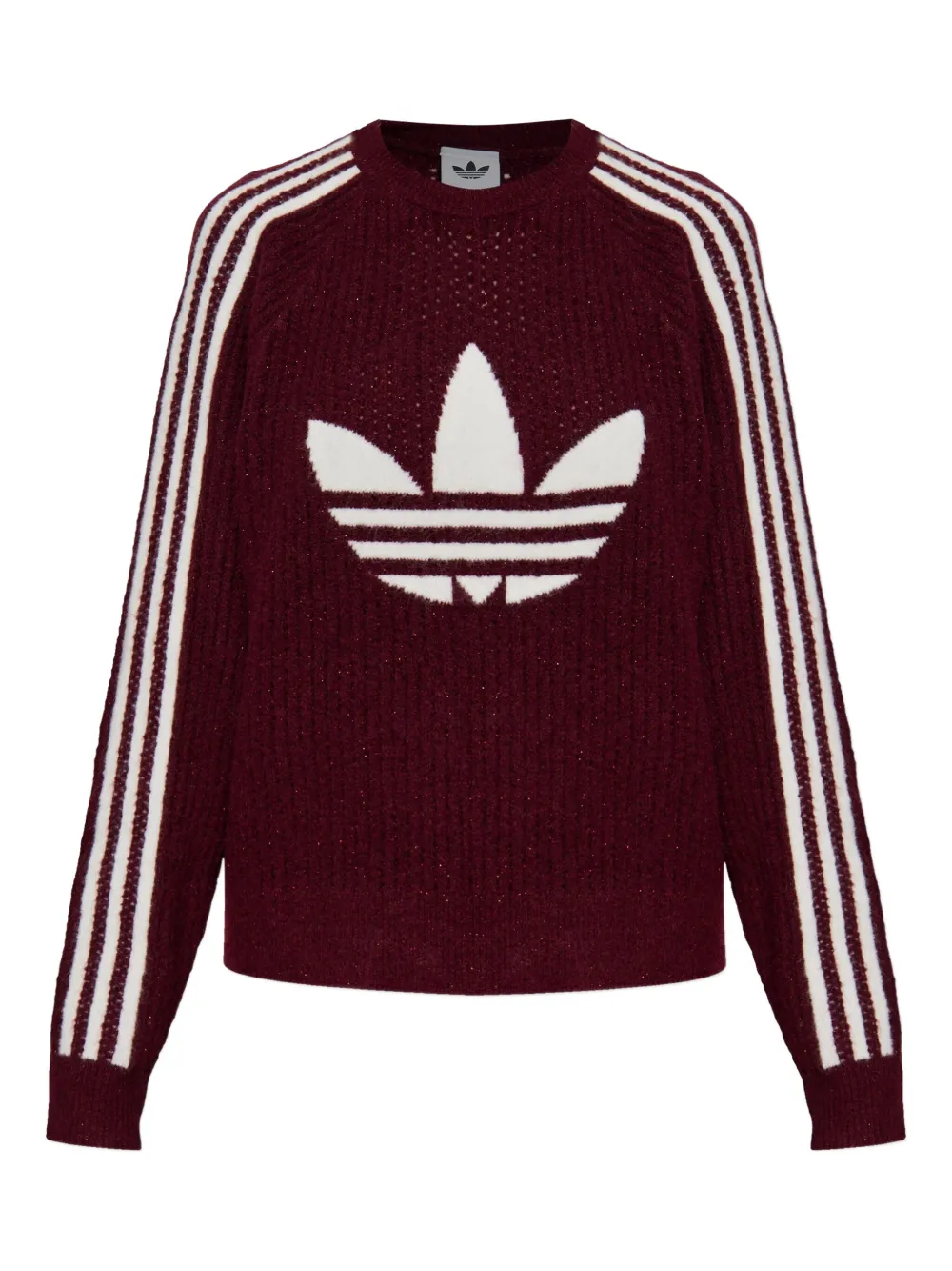 adidas logo stripe knitwear - Rosso