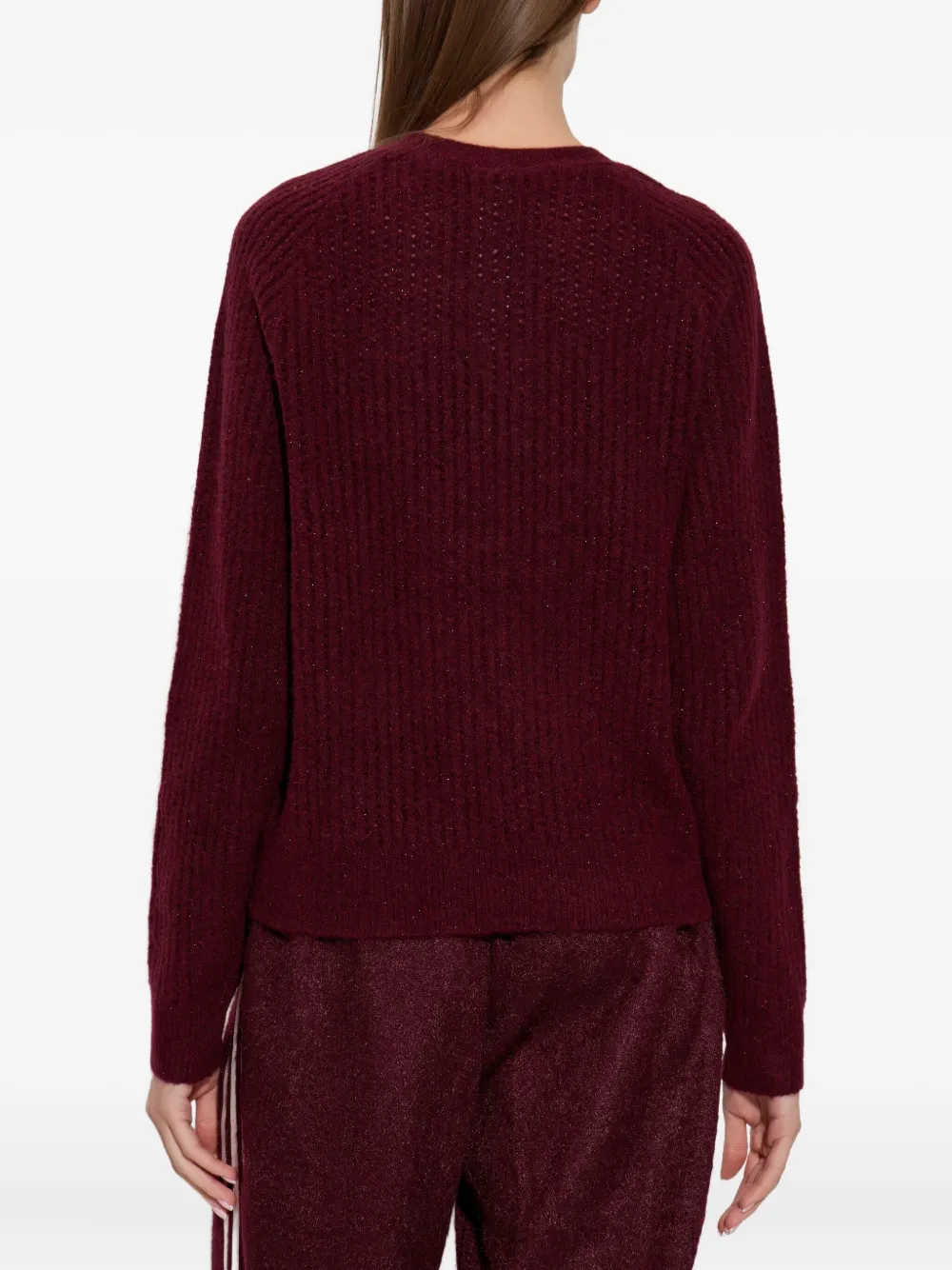 adidas logo stripe knitwear Rood