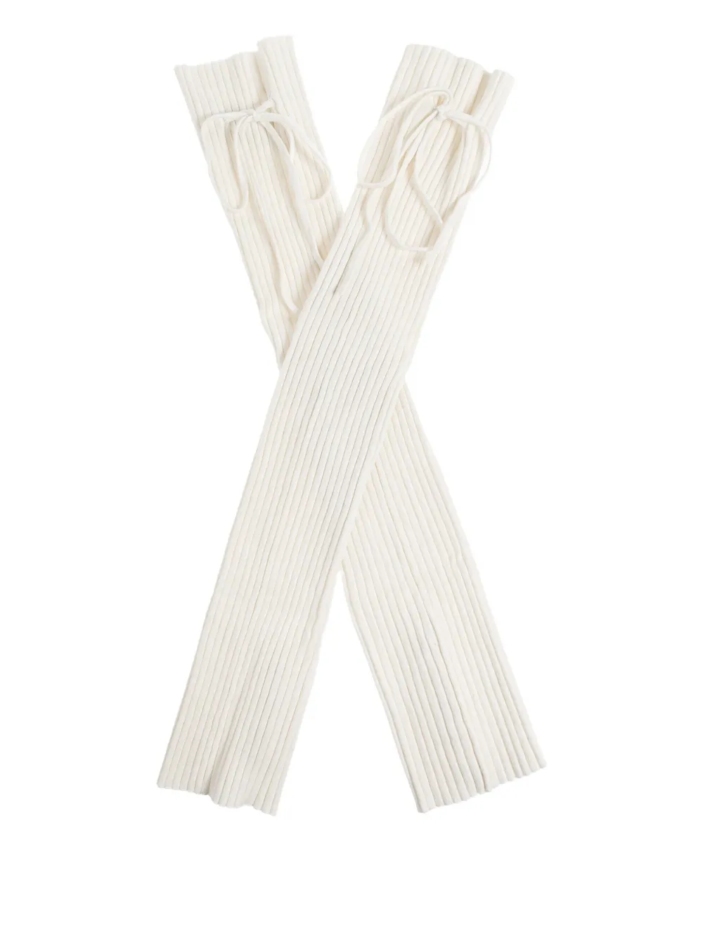 Lisa Yang ribbed gloves - Beige