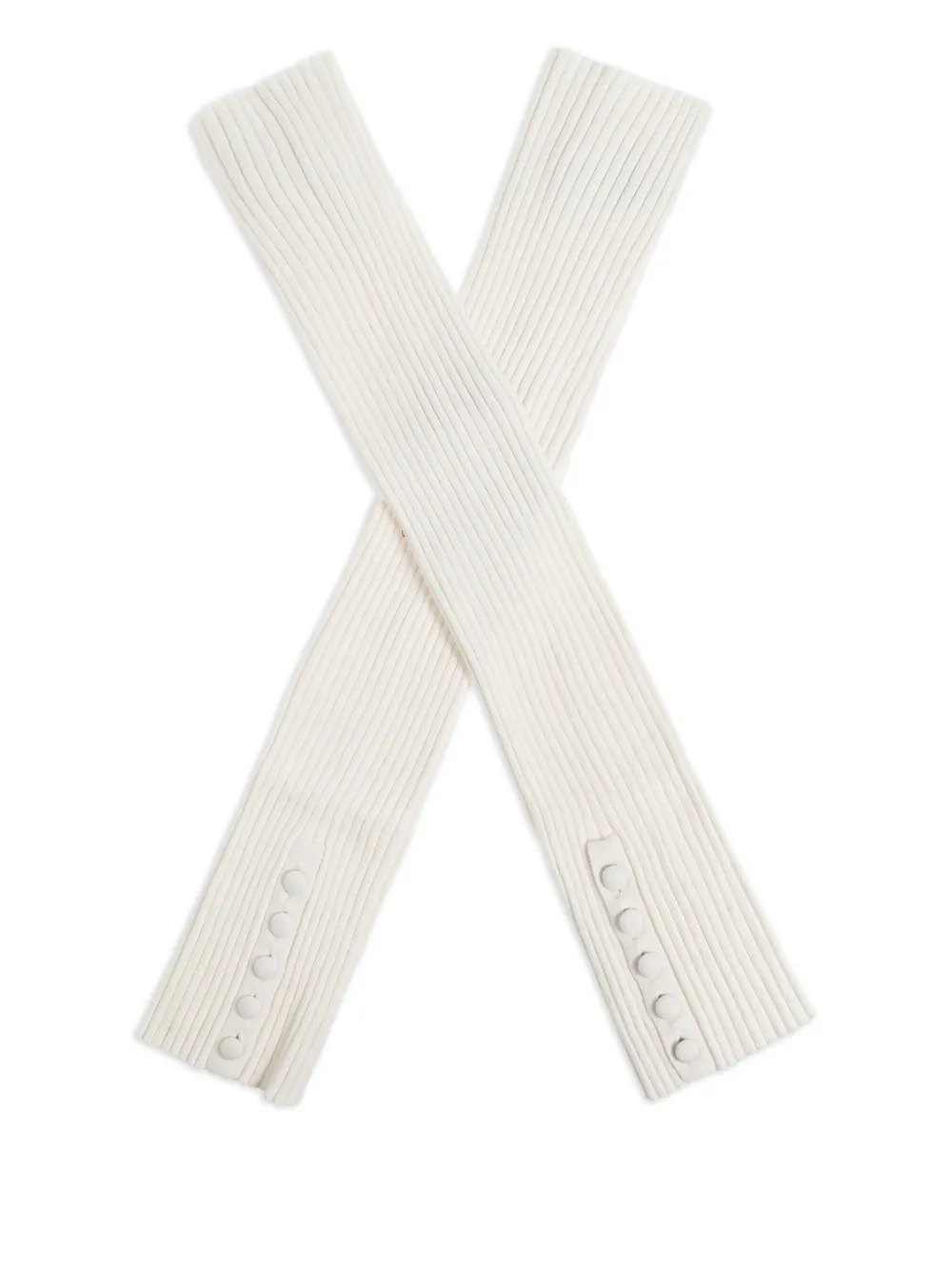 Lisa Yang Geribbelde handschoenen Beige