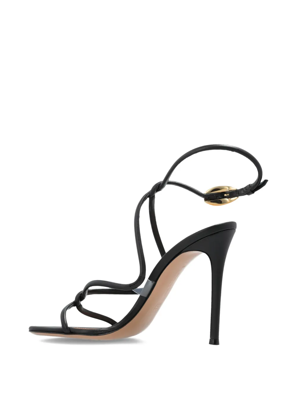 Gianvito Rossi 120 mm sandalen met geknoopt detail en hak Zwart