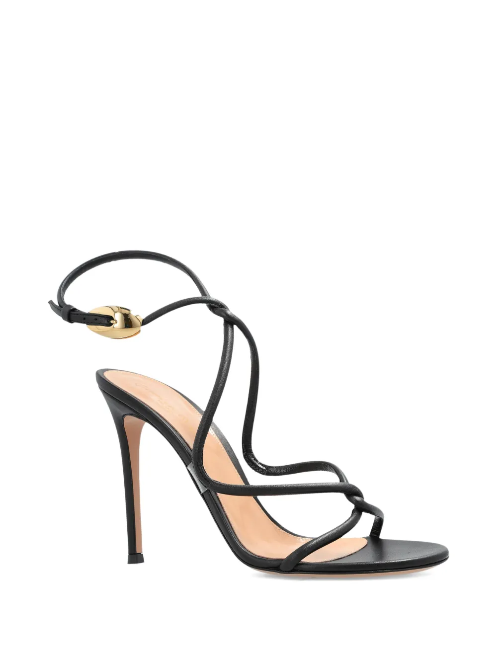 Gianvito Rossi 120 mm sandalen met geknoopt detail en hak Zwart
