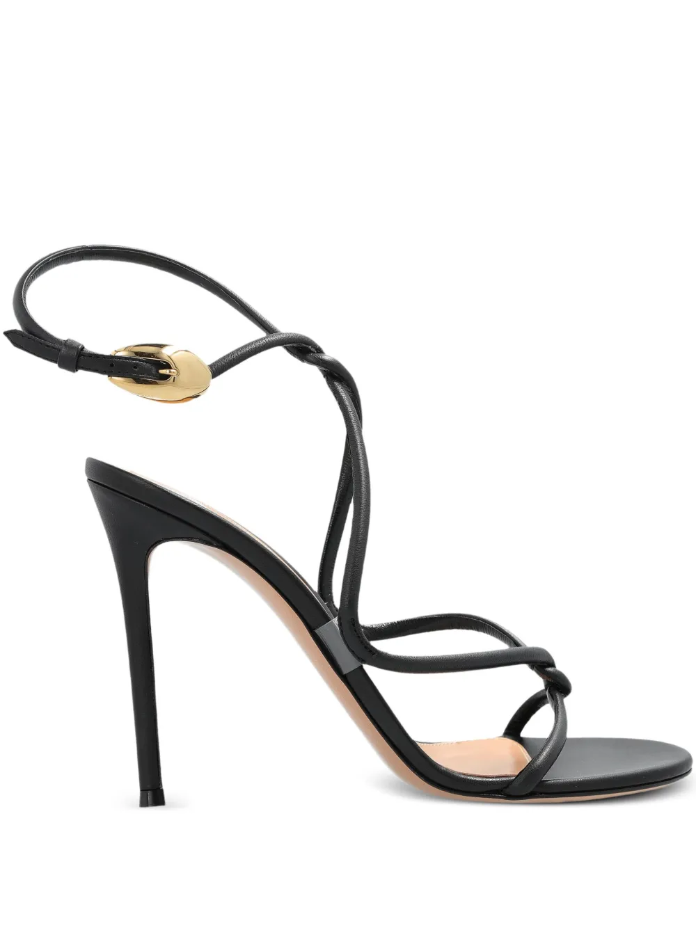Gianvito Rossi 120 mm sandalen met geknoopt detail en hak Zwart