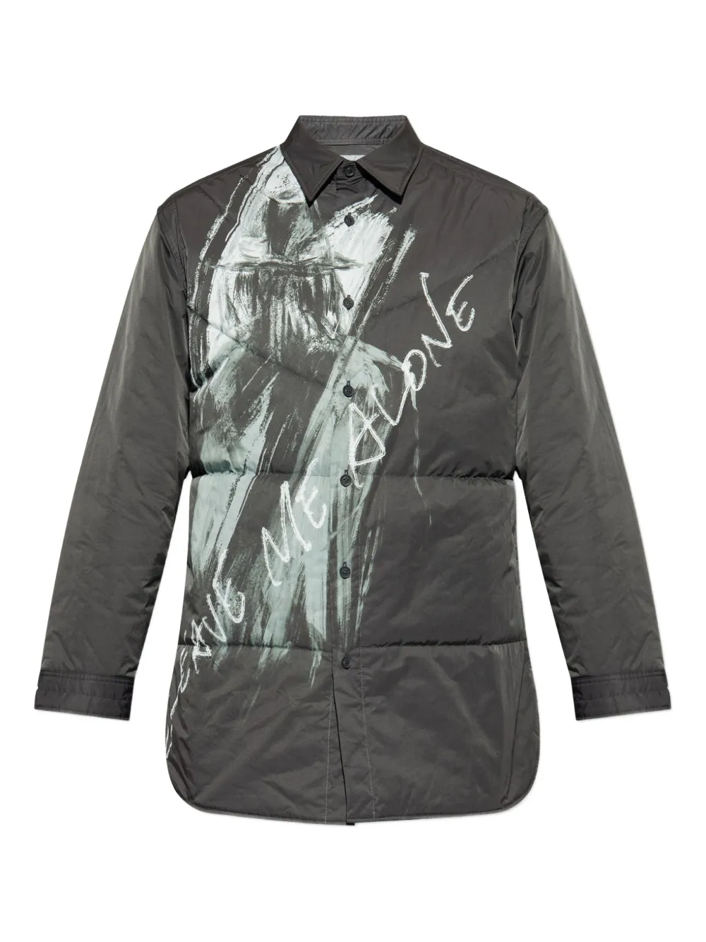 Yohji Yamamoto Quilted Overshirt In Gray