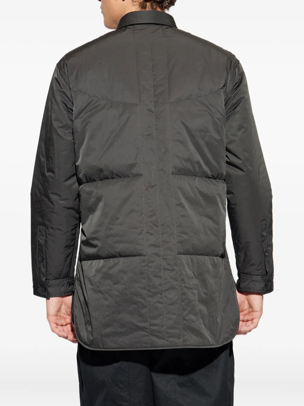 Yohji Yamamoto Quilted Overshirt In Gray