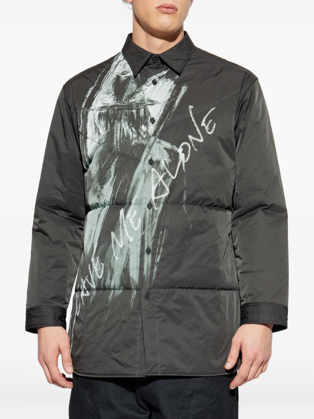Yohji Yamamoto Quilted Overshirt In Gray