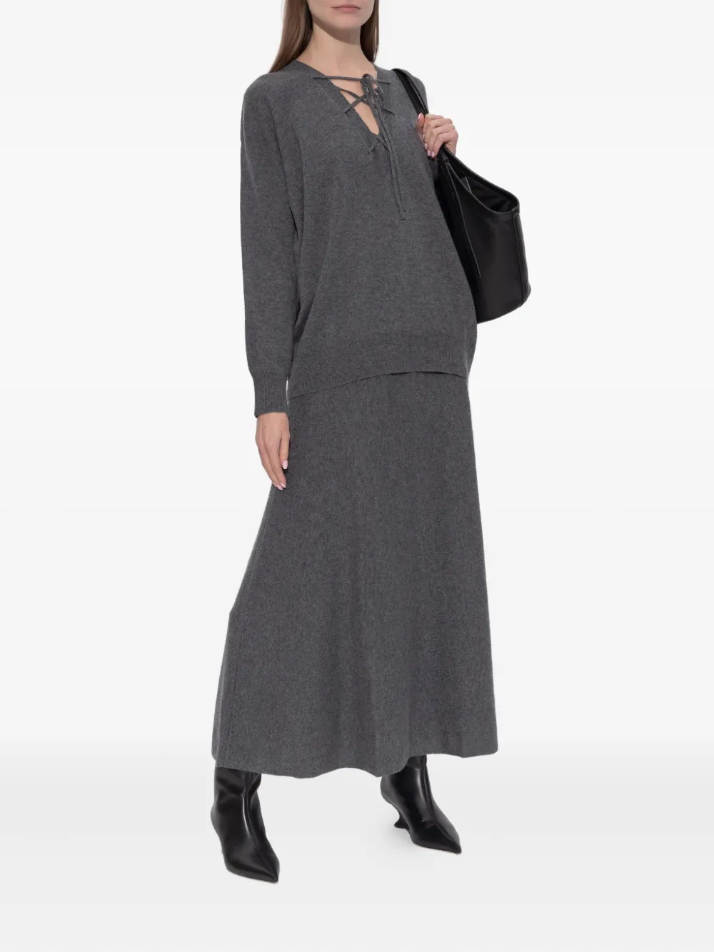 Lisa Yang Maxi-rok met A-lijn Grijs