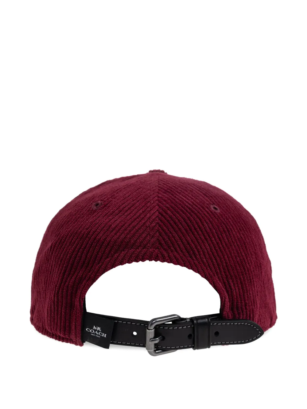Coach signature-patch corduroy cap - Rood