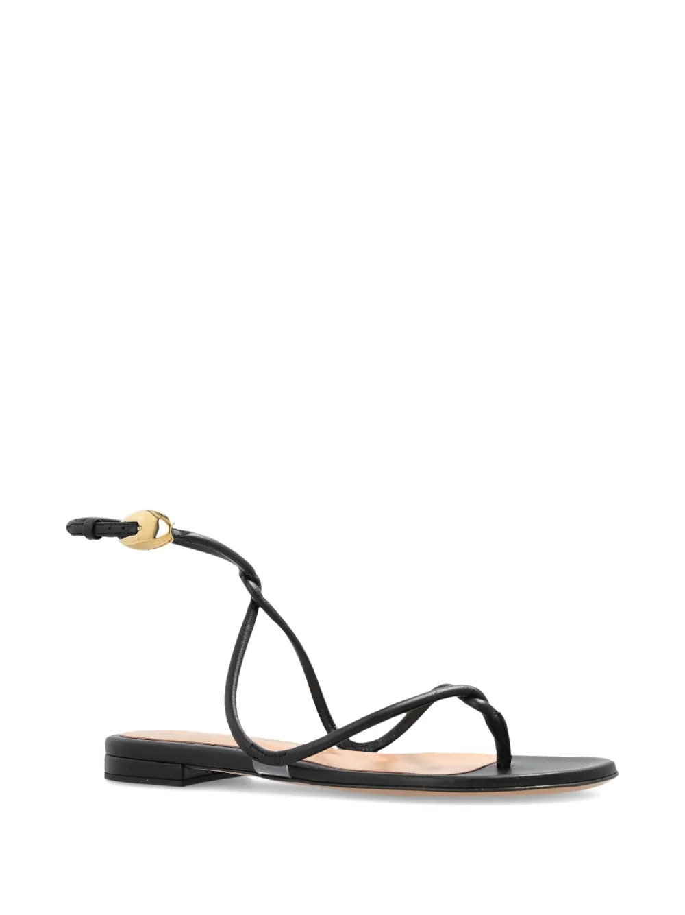 Gianvito Rossi strap-details flat sandals Zwart