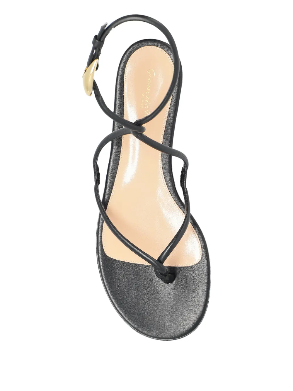 Gianvito Rossi strap-details flat sandals Zwart